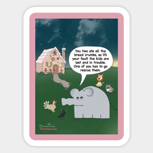 Enormously Funny Cartoons Hansel and Gretel Sticker